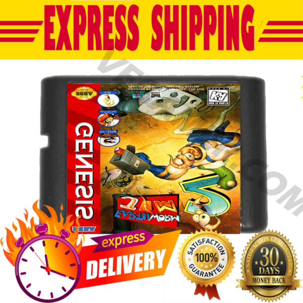 Remove term: Earth Worm Jim 2 Sega Genesis Mega Drive Earth Worm Jim 2