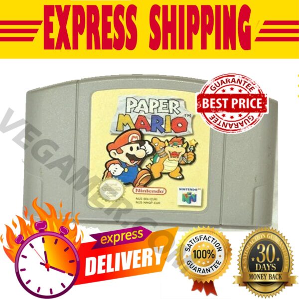 Paper Mario Nintendo 64 Eur Version PAL Tested & Work