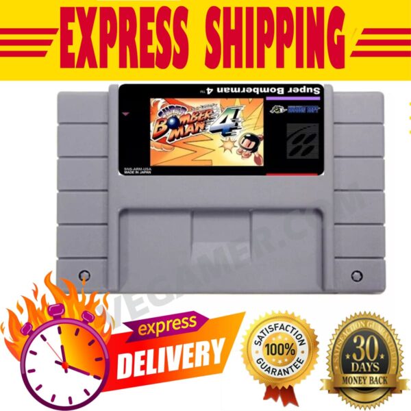 Super Bomberman 4 SNES Super Nintendo English Traslation USA Seller NTSC